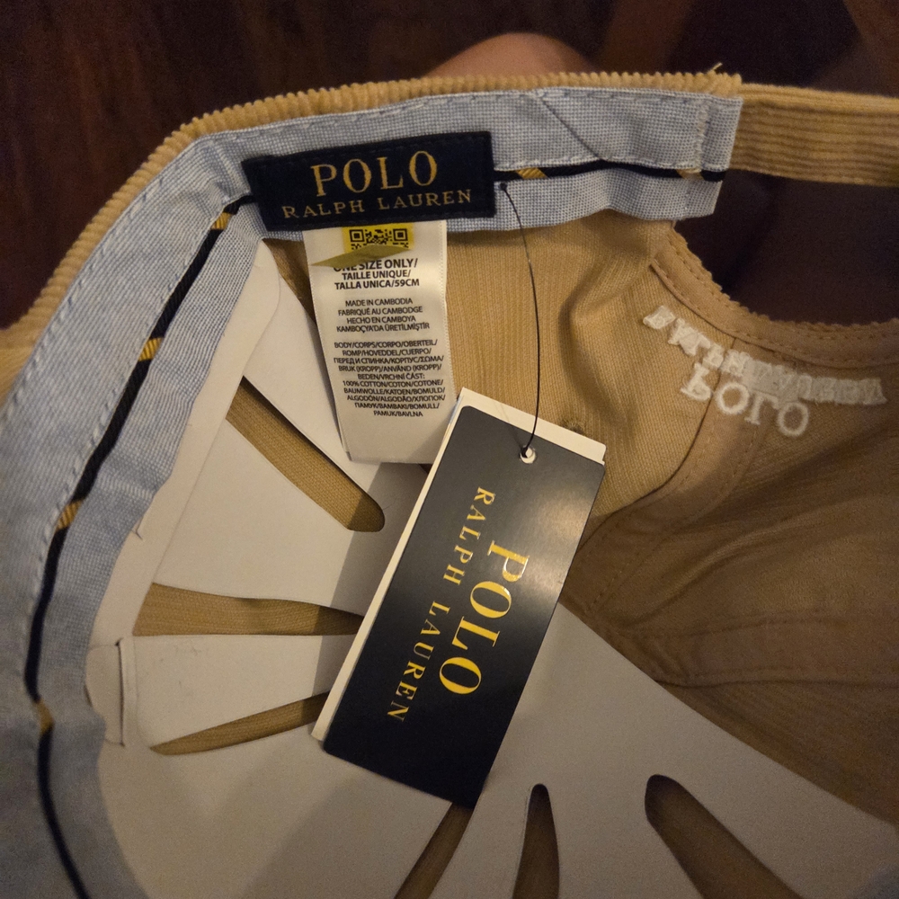 Khaki Polo Corduroy Hat - Picture 8 of 9
